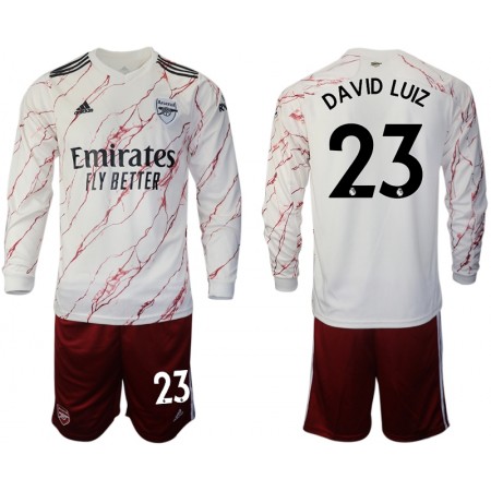 Camisetas Arsenal David Luiz 23 Niños Segunda Equipacion 2020/2021 Manga Larga